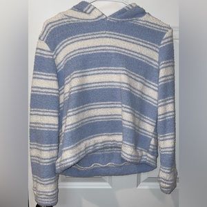Wallflower blue and white hooded sweater size medium.